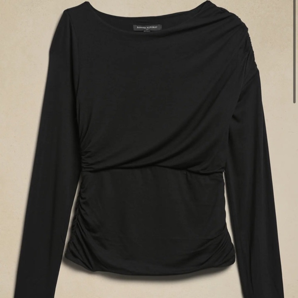 SHIRRED-WAIST TOP - Picture 2 of 2
